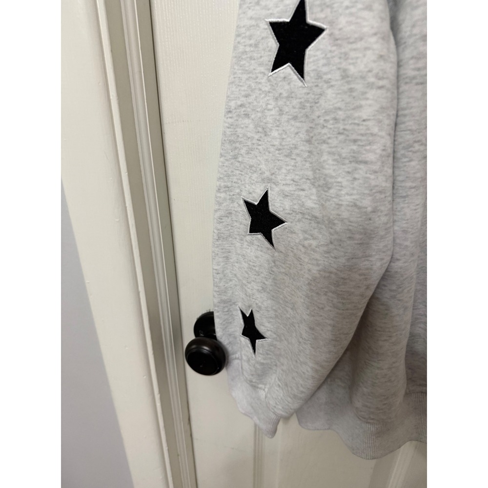 Sunkissed Coconut Friday Night Lights Football Star Sleeve Sweatshirt Gray L - Picture 3 of 5